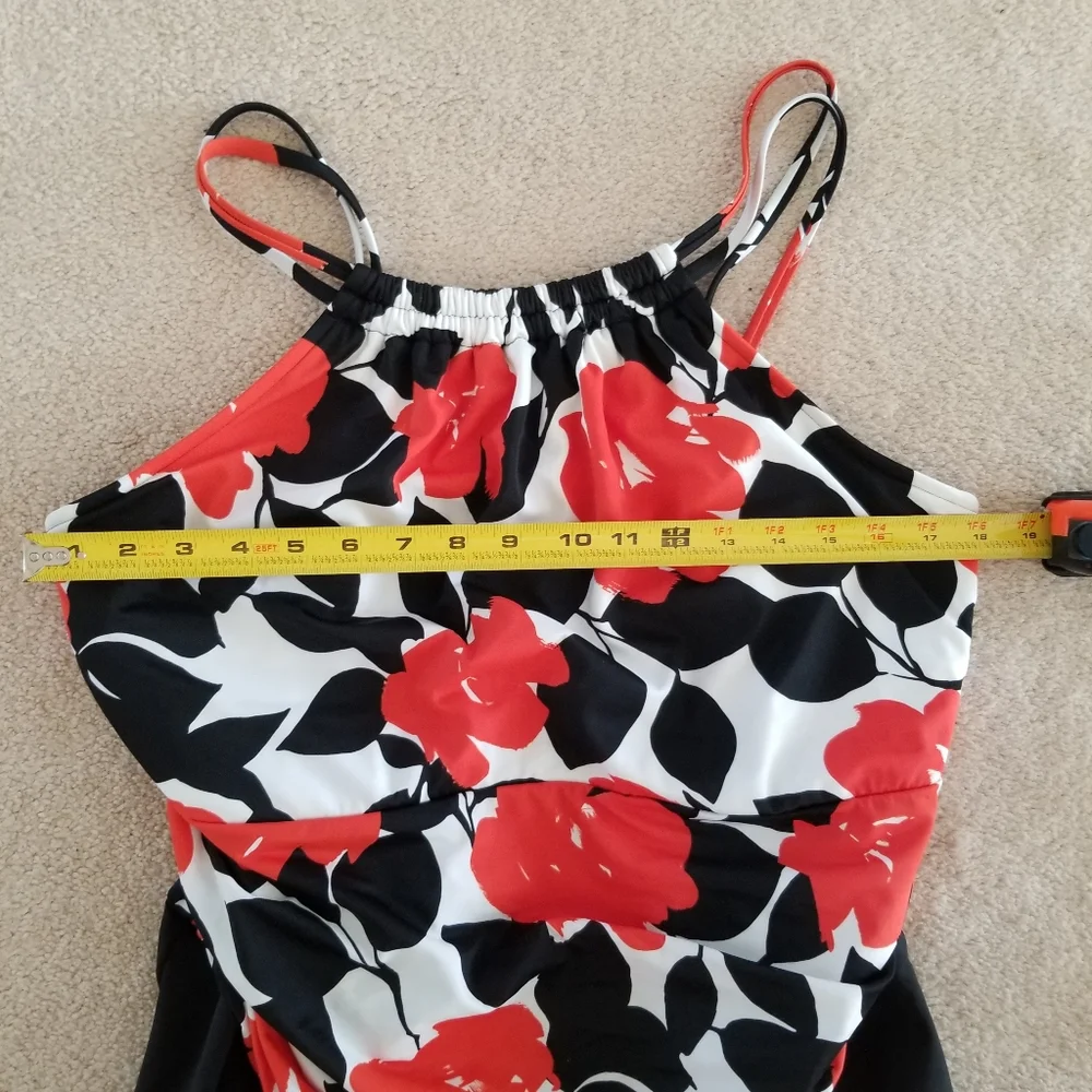 MagicSuit by Miraclesuit One Piece Orange Floral Tropical Swimsuit Size 24W